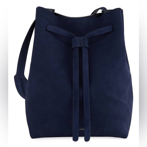 NWT - MANSUR GAVRIEL - Drawstring Suede Hobo Bag - Navy Blue - Picture 5 of 12